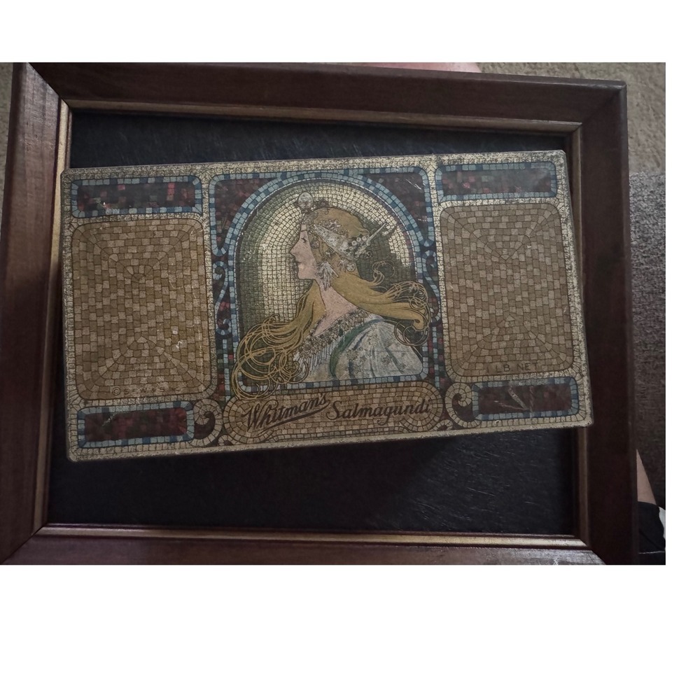 Vintage Whitmans Salmagundi Chocolate Tin Art Nouveau Mosaic Design Collectible